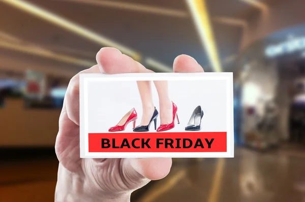 Black Friday para mulheres de negócios sapatos — Fotografia de Stock