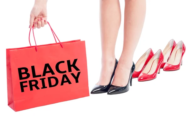 Black Friday para as mulheres — Fotografia de Stock