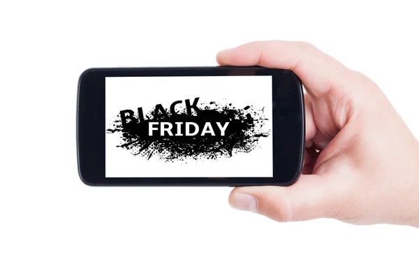 Black Friday conceito no telefone móvel — Fotografia de Stock