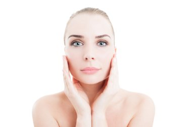 Gündüz krem mükemmel cilt konsepti için