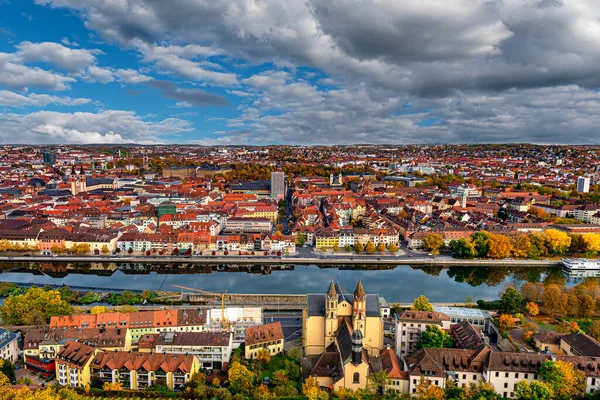 Vue sur la ville de w rzburg, bavière, Allemagne — Photo