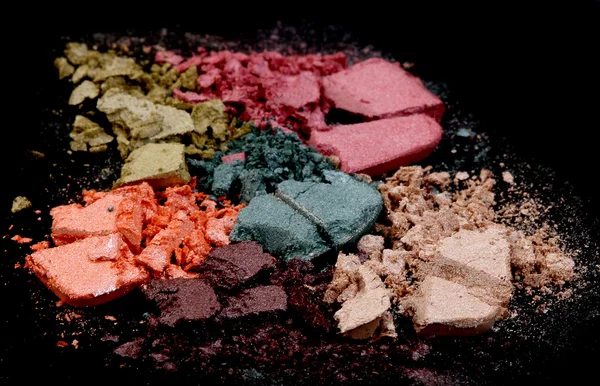 Close up of a make up powder on black background — Stock Photo, Image