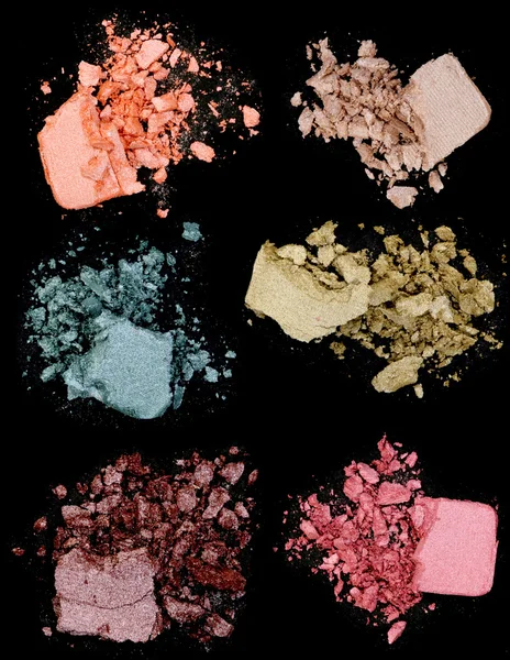 Close up of a make up powder on black background — Stock Photo, Image