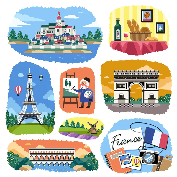 Lovely France impression — Stock Vector