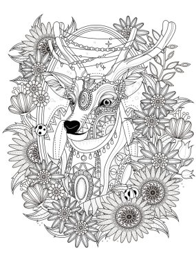 muhteşem geyik boyama sayfası