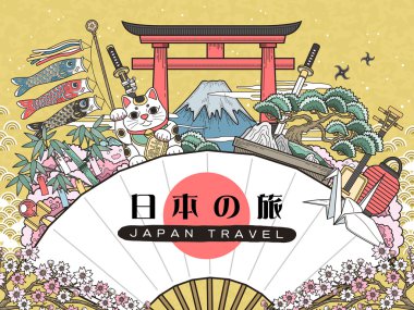 muhteşem Japonya seyahat poster
