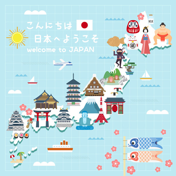 Japan travel map