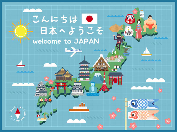 Japan travel map