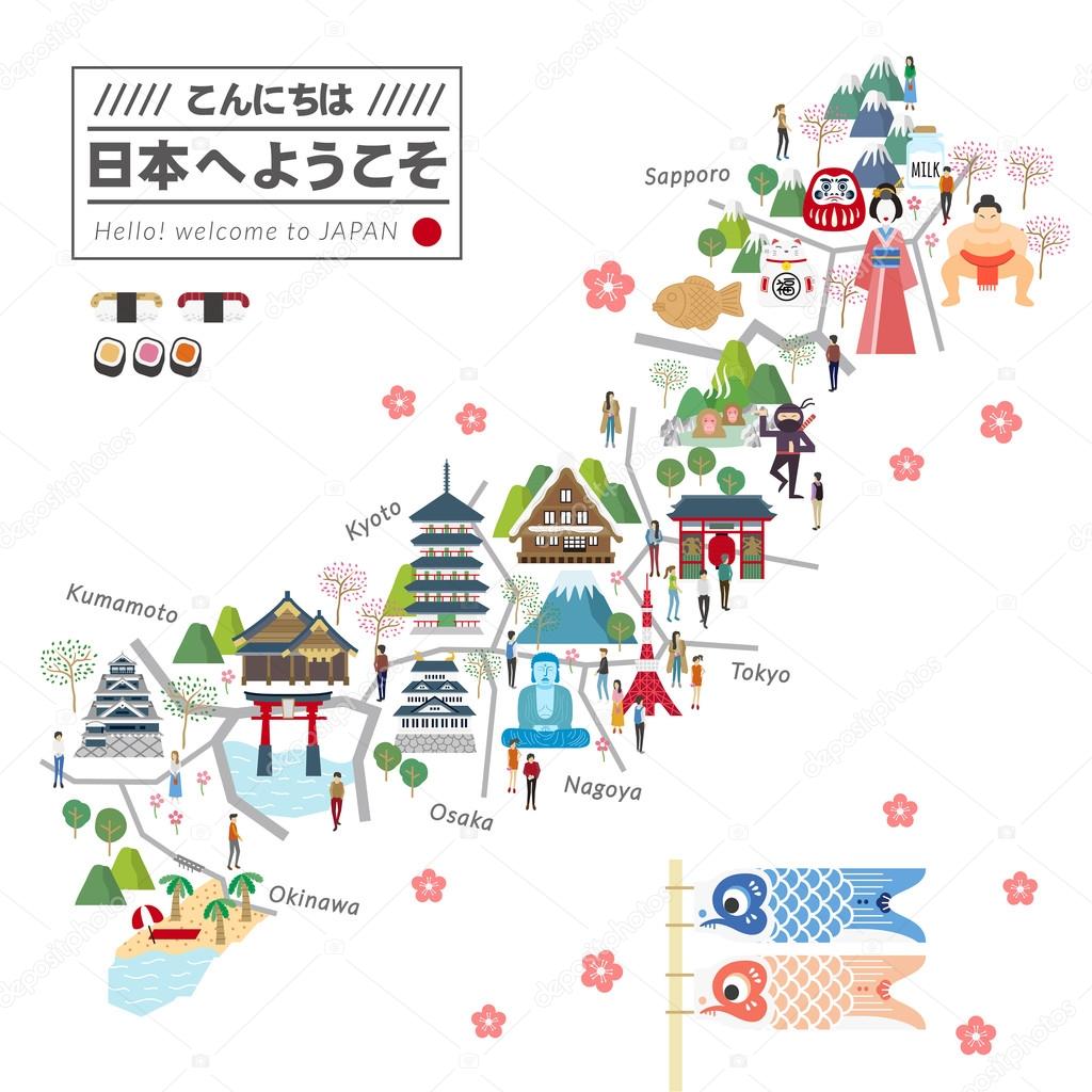 Japan travel map 