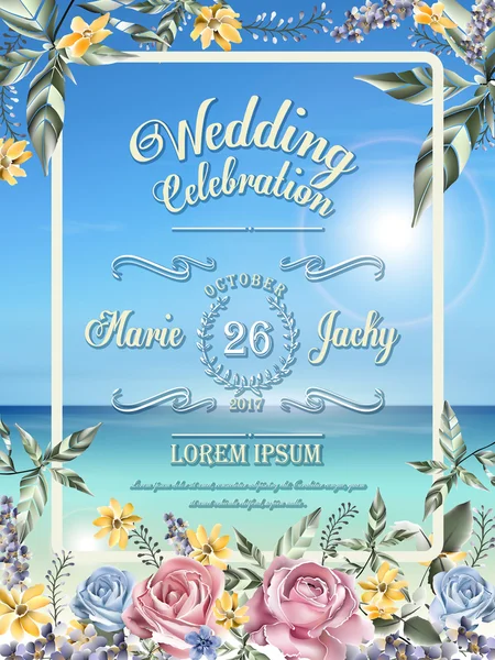 Esküvői ünnepség poszter — Stock Vector