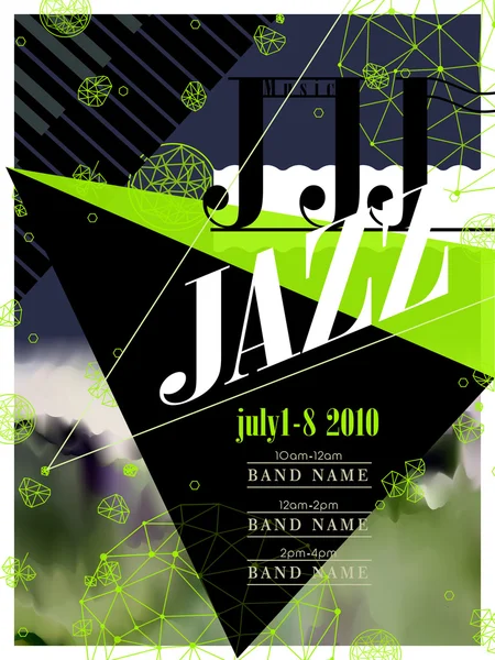 Cartaz do festival de jazz — Vetor de Stock