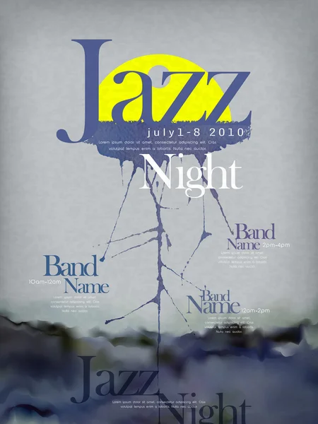 Poster van het jazzfestival — Stockvector