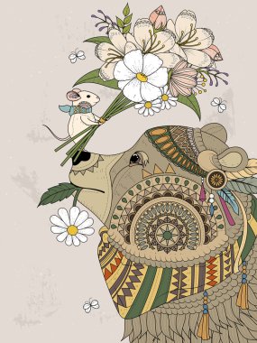 Yetişkin renklendirme sayfa ayı