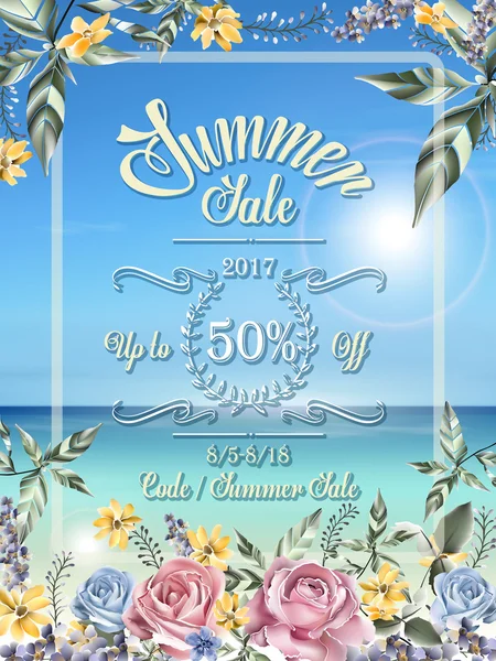 Design de cartaz de venda de verão —  Vetores de Stock