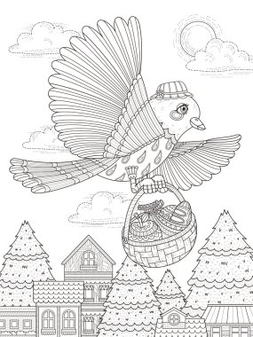 güzel kuş yiyecek getiriyor