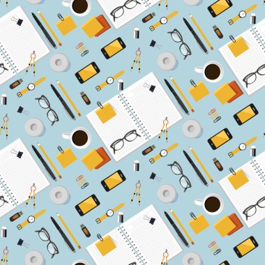 Çalışma alanı nesneleri düz tasarım