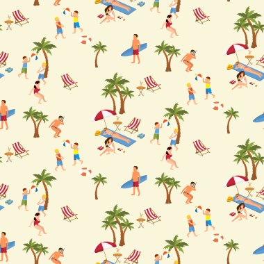 Dikişsiz desen beach tatil