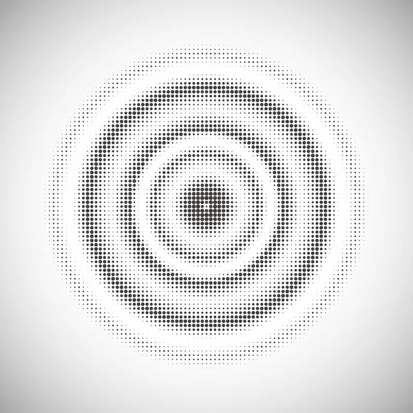 Concentric circle dotted background — Stock Vector