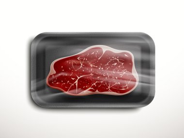 Well-preserved beef illustration clipart