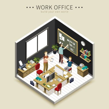 Office çalışma sahne