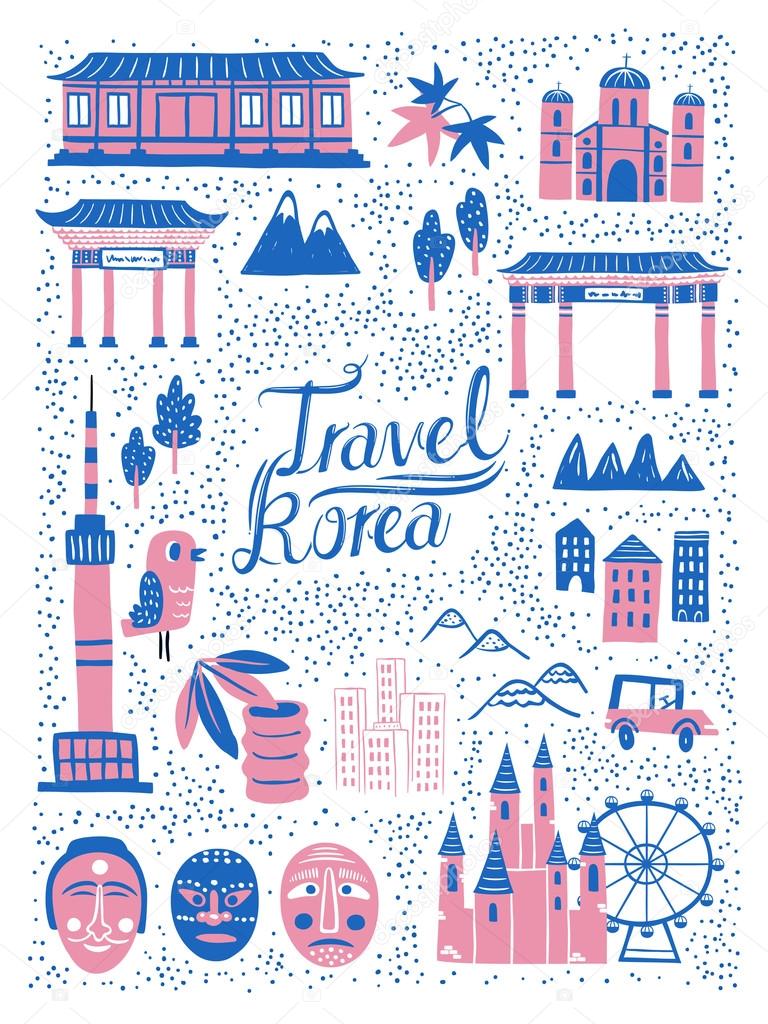 Korea travel poster