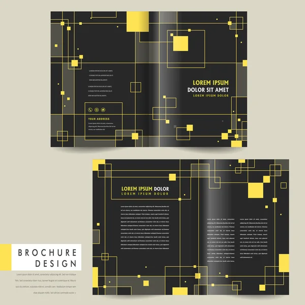 Modern bi-fold brochure — Stock Vector