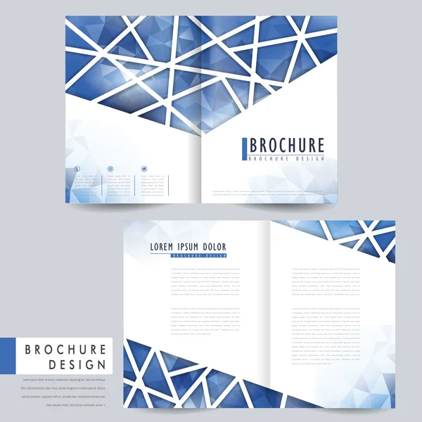 Modern bi-fold brochure — Stock Vector