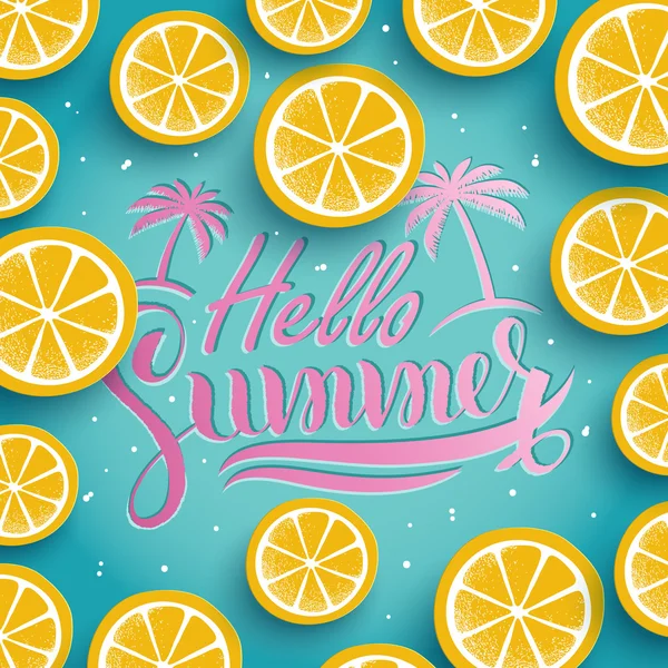 Trendy zomer poster — Stockvector