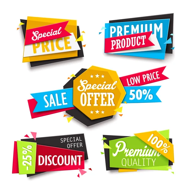 Bargain sale label set — Stock Vector