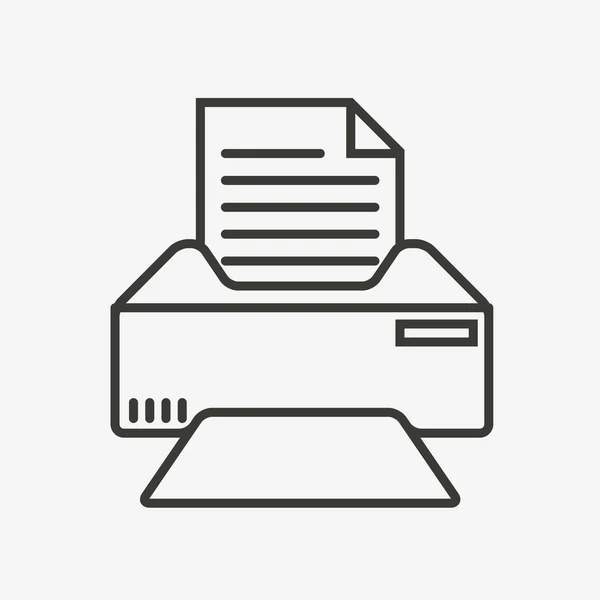 Fax icono de impresión — Vector de stock