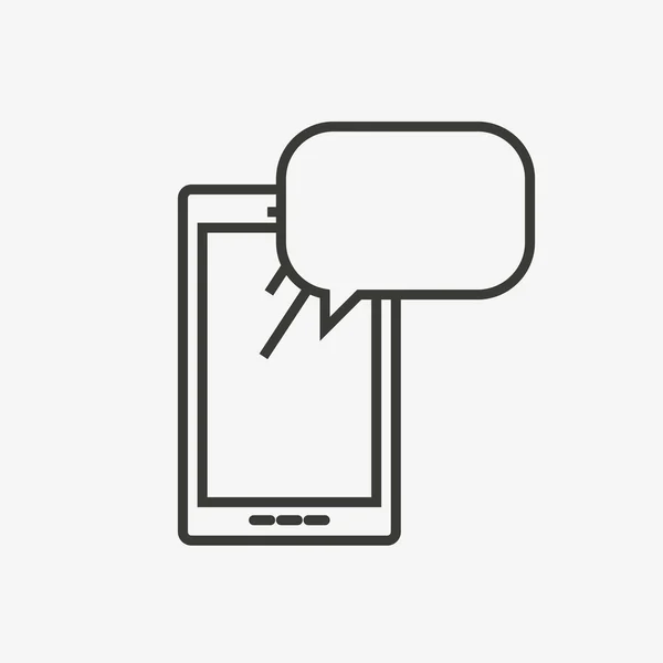 Icono de burbuja smartphone — Vector de stock