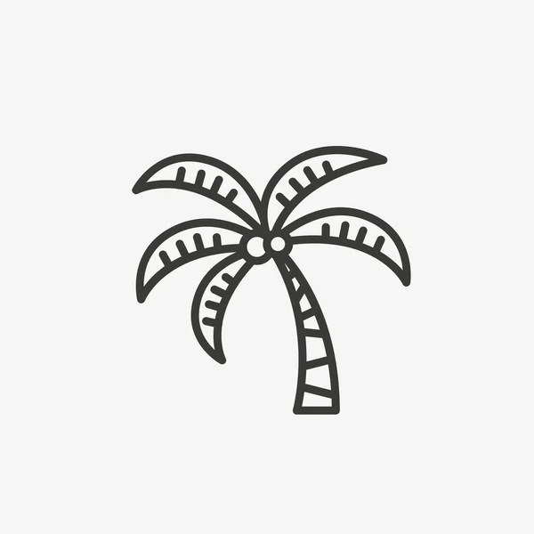 Icona dell'albero di cocco — Vettoriale Stock