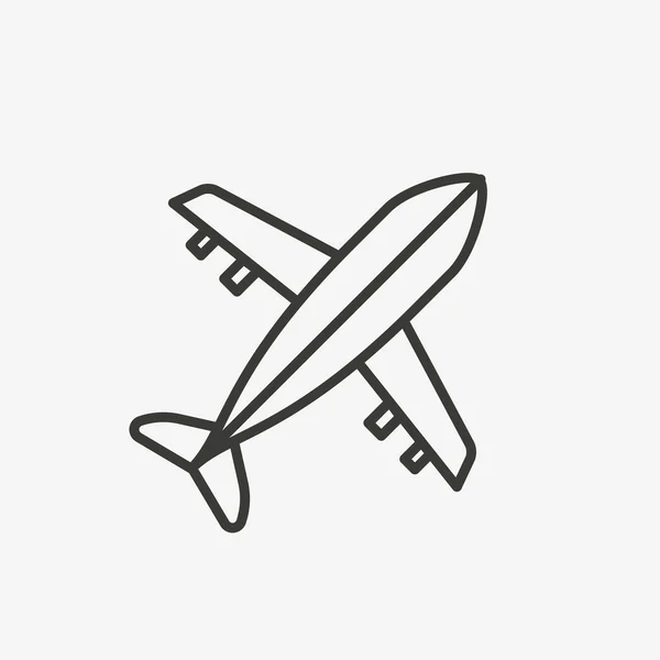 Leere Flugzeug-Ikone — Stockvektor