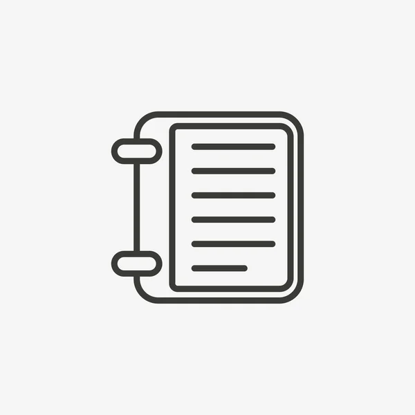 Icono del esquema del documento — Vector de stock