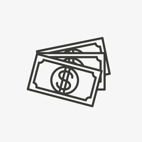 Cash outline icon — Stock Vector