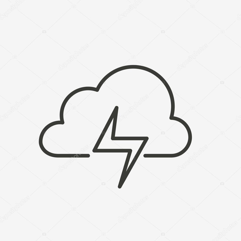 lightning cloud icon