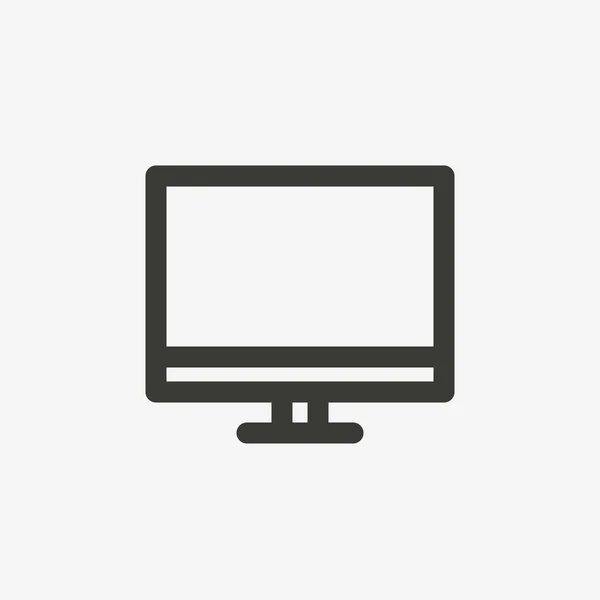 Icono del monitor para la televisión por ordenador — Vector de stock