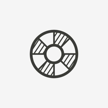 yaşam çizgisi anahat simgesini