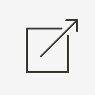 çıkış anahat simgesini