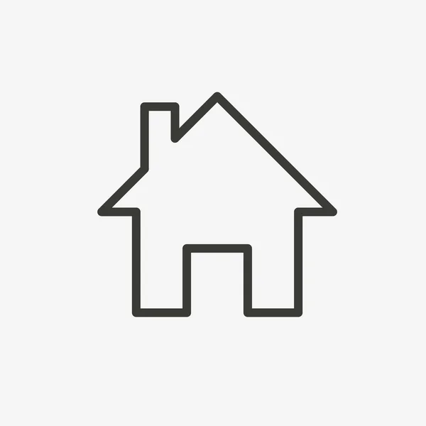 房子家庭线图标 — 图库矢量图片