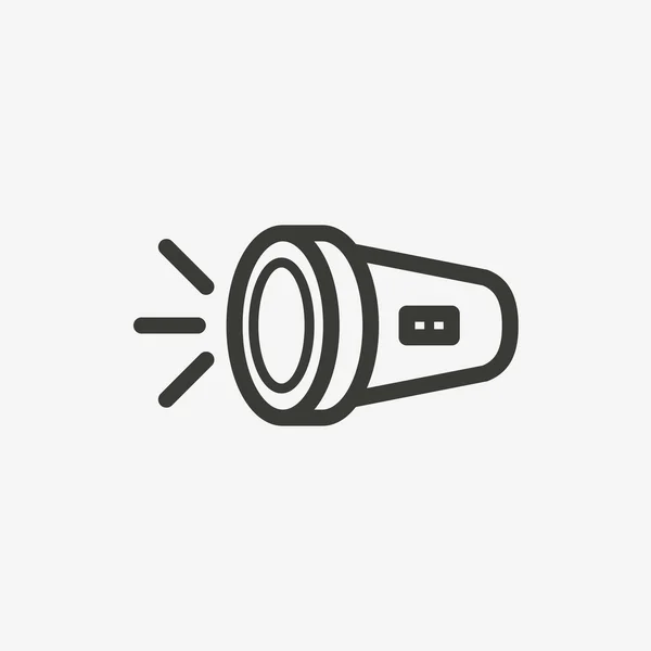 Flashlight outline icon — Stock Vector