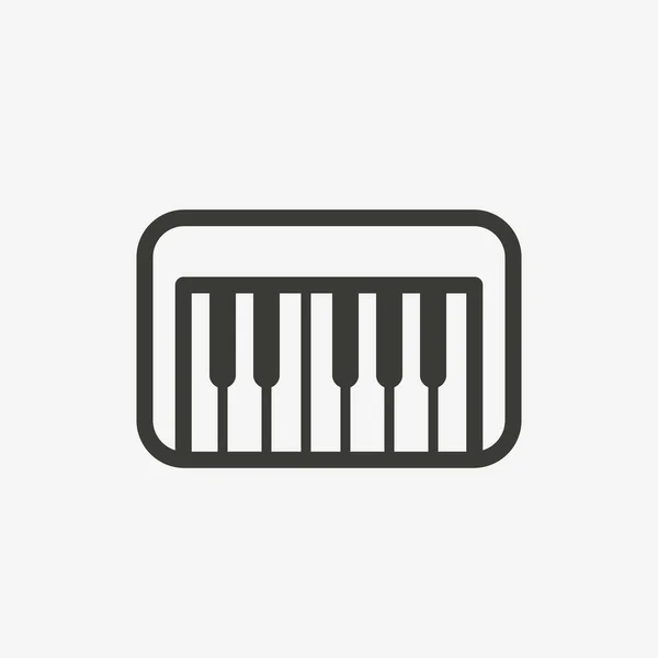 Значок контура фортепиано — стоковый вектор