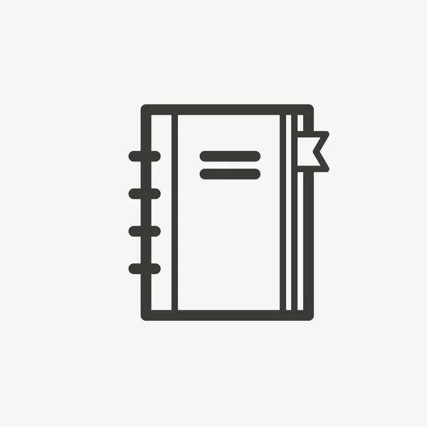 Notebook outline icon — Stock Vector