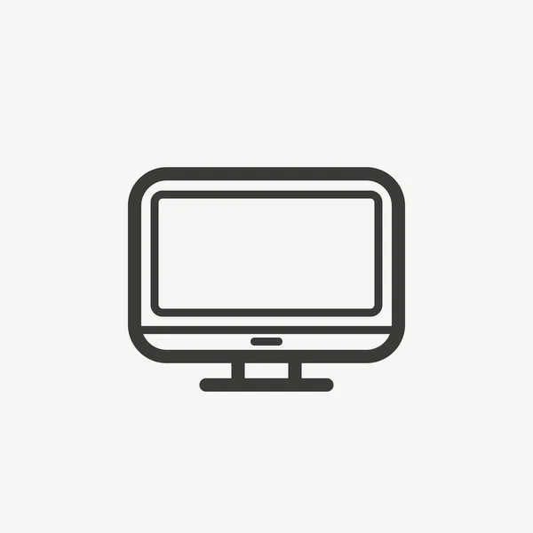 Het pictogram van de monitor voor computer tv — Stockvector