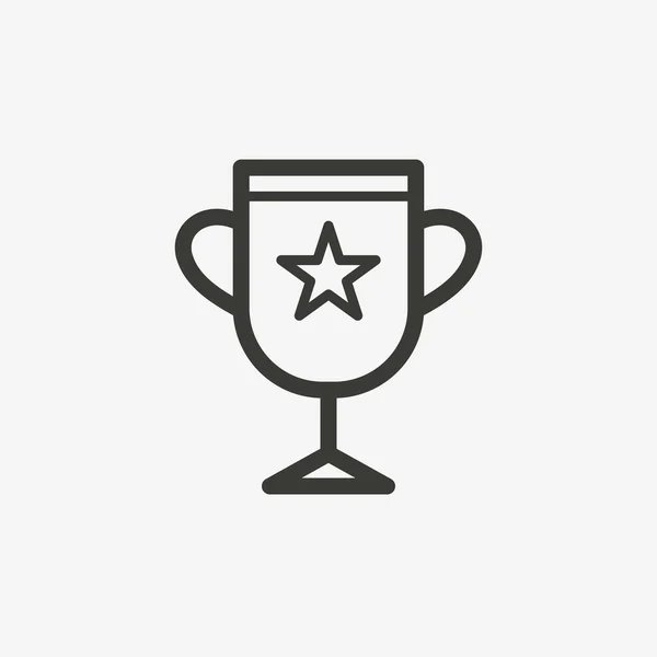 Trophy outline icon — Stock Vector