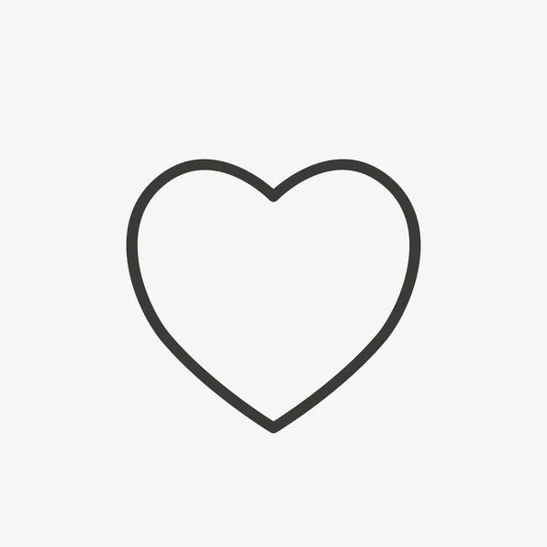 Иконка контура сердца — стоковый вектор