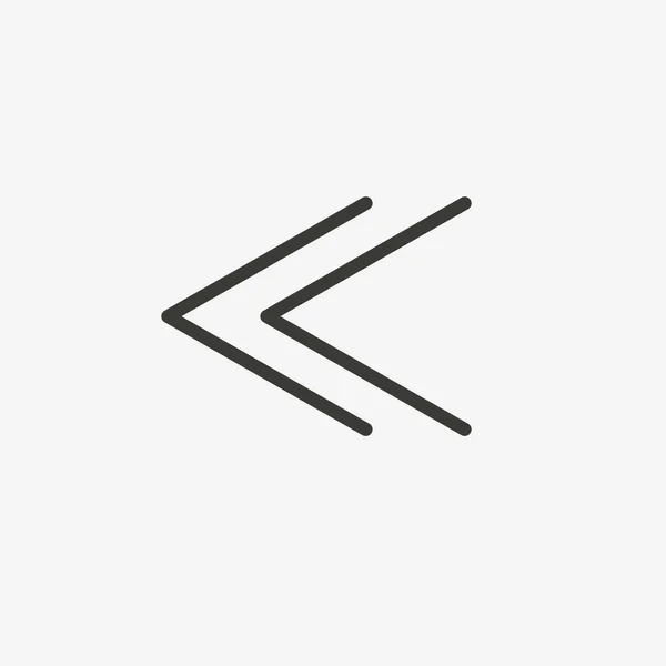 Snabbt bakåt ikonen — Stock vektor