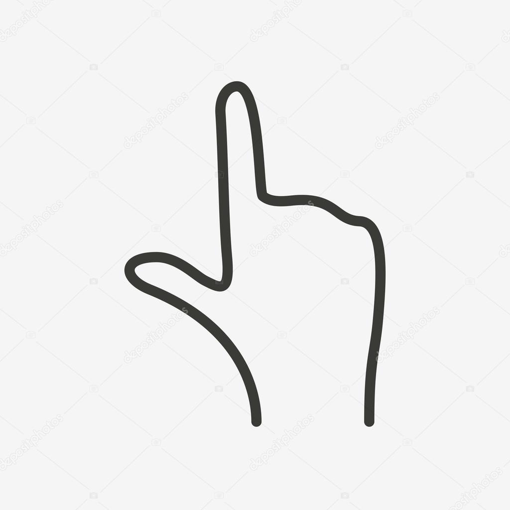 finger outline icon