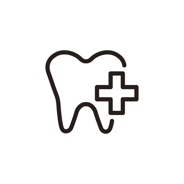 Diş simgesini işaret — Stok Vektör