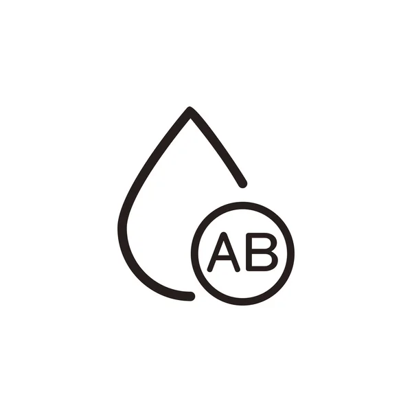 Ab type blood drop — Stock Vector